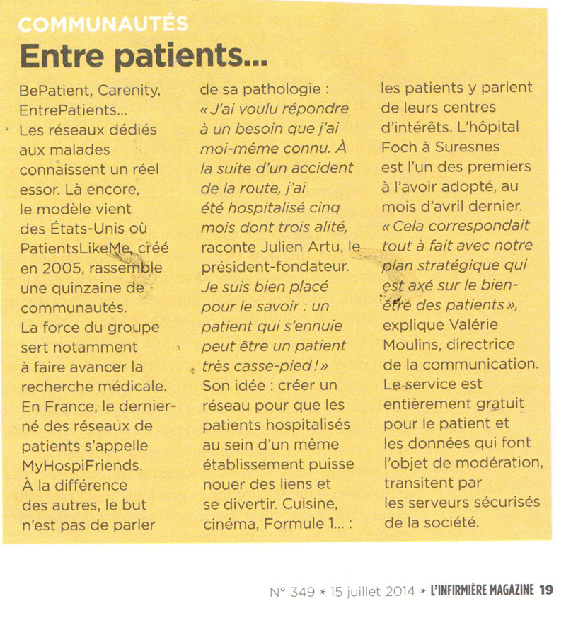 Infirmière Magazine - My Hospi Friends