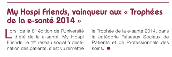 Technologies & Innovations Hospitalières - My Hospi Friends