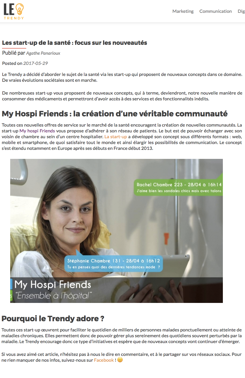 Le Trendy | My Hospi Friends